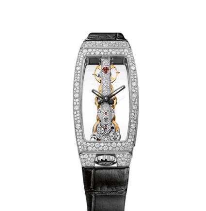 Replica Corum Golden Bridge Miss White Gold Snow-Set Watch B113/03844 - 113.249.69/0001 0000